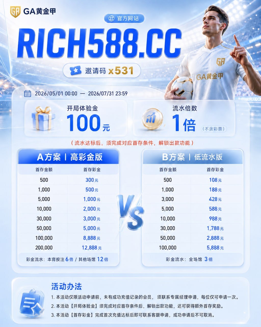 OP718.COM 开局体验金活动